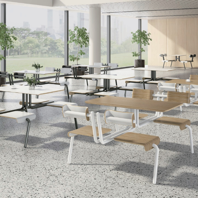 Set mobilier cantină pentru 4 elevi [NatureFlow]