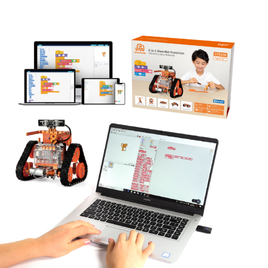 Kit educațional de robotică WeeeBot Evolution 6 în 1