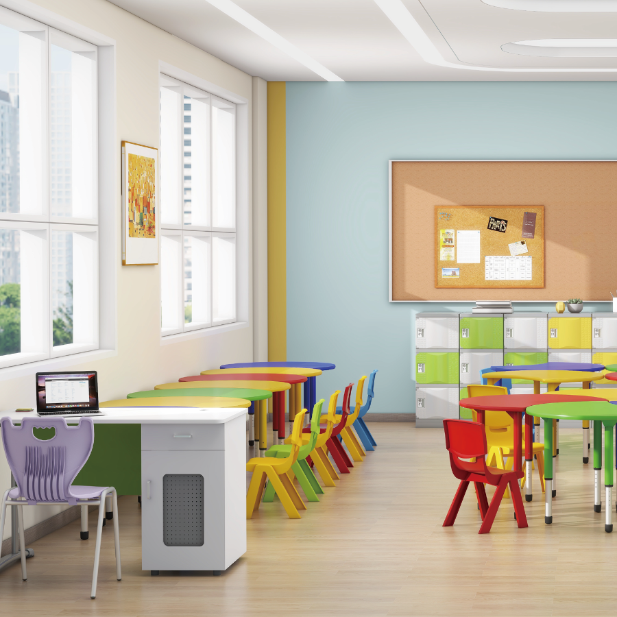 Masă reglabilă pentru grădiniță și clase primare – model KidsLearn