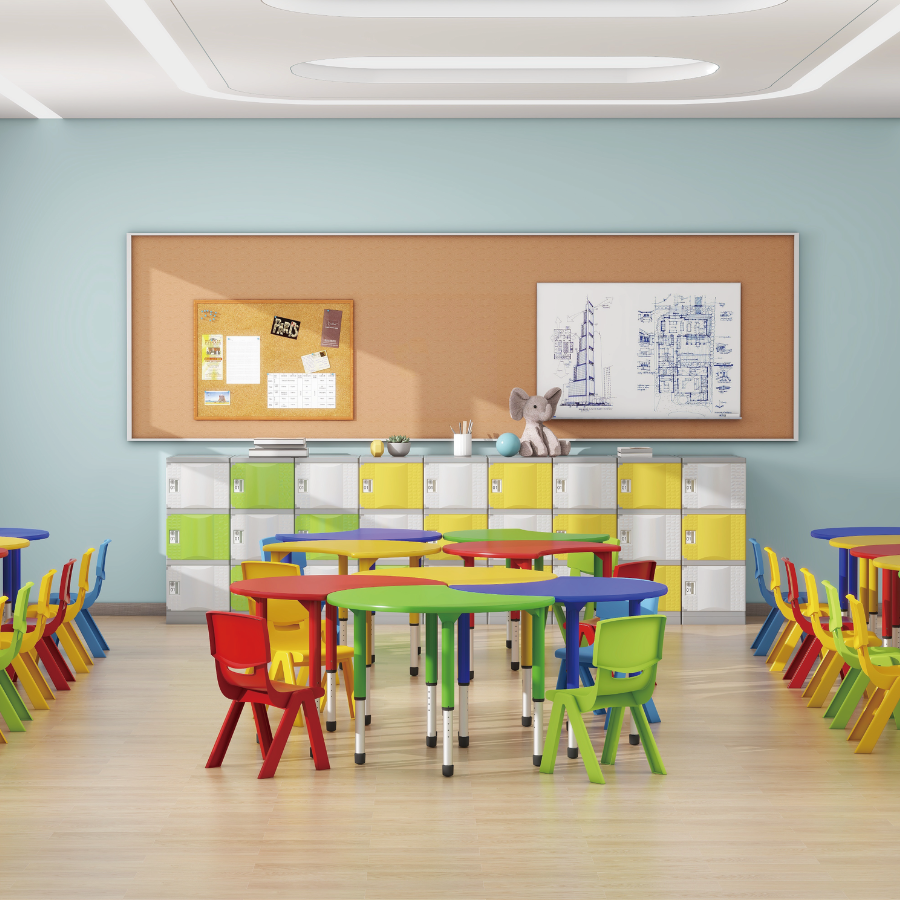 Masă reglabilă pentru grădiniță și clase primare – model KidsLearn