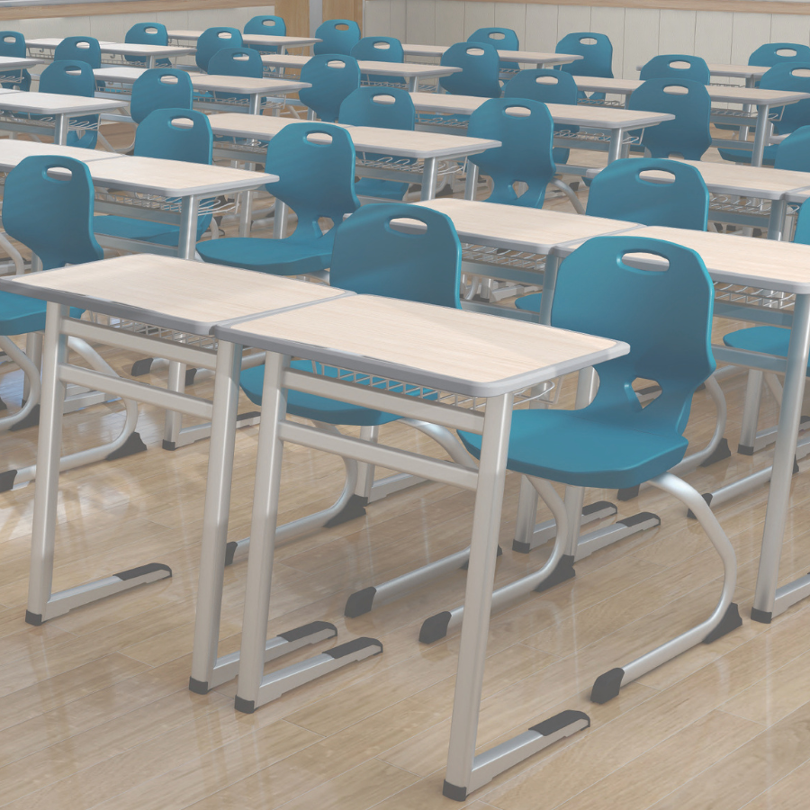 Set mobilier școlar Ultimate – masă individuală și scaun ergonomic Hoper, clasele V-XII