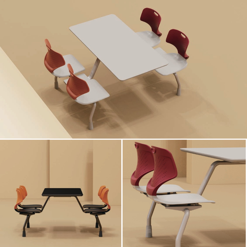 Set mobilier cantină 4 elevi [Fishbone]