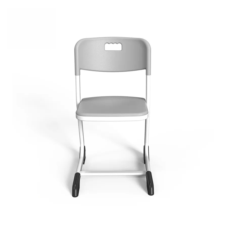 Set ergonomic iStudy White – masă și scaun pentru elevi, clasele V–VIII, blat fag deschis