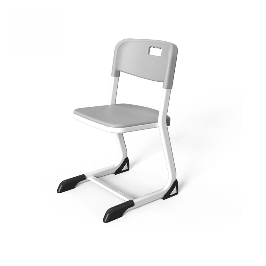 Set ergonomic iStudy White – masă și scaun pentru elevi, clasele V–VIII, blat fag deschis