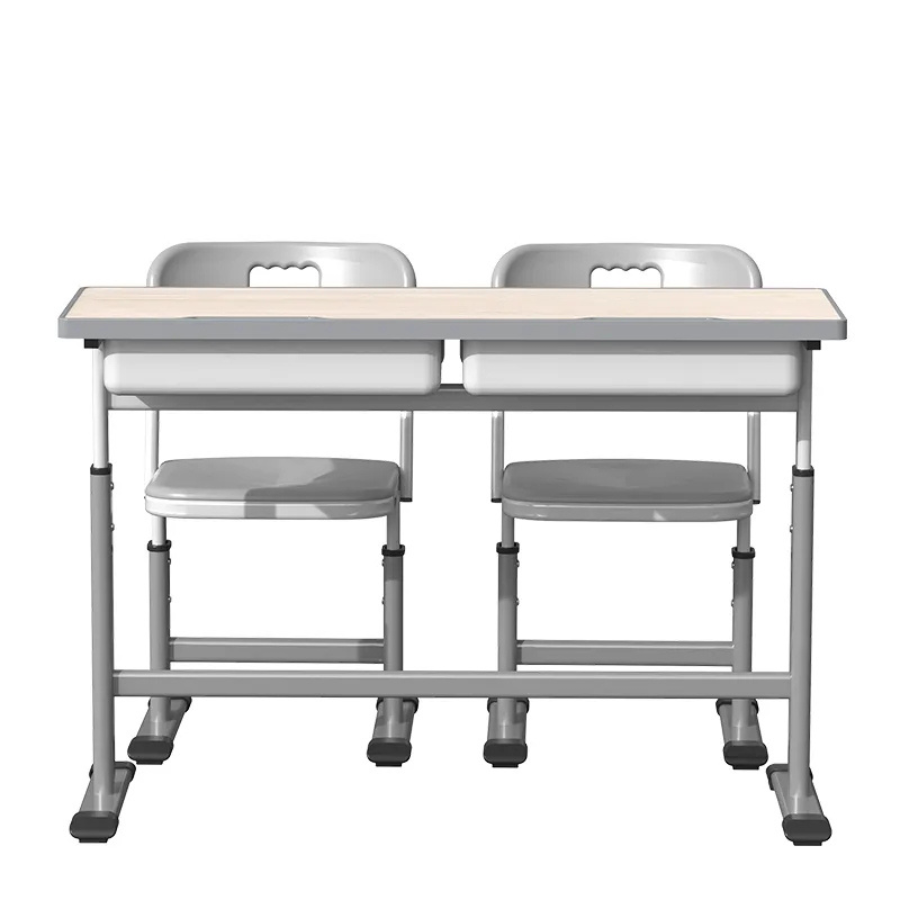 Set școlar reglabil DuoDesk – masă dublă și două scaune ergonomice clasele I-XII