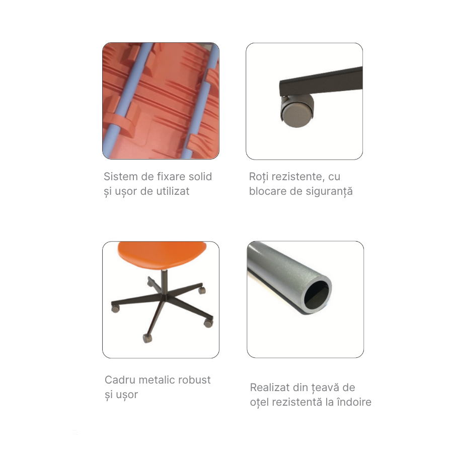 Scaun ergonomic cu roți Maxima-Move