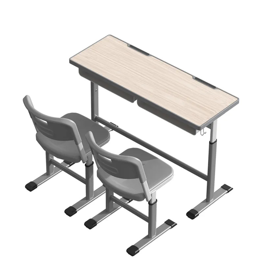 Set școlar reglabil DuoDesk – masă dublă și două scaune ergonomice clasele I-XII