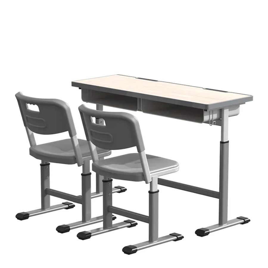 Set școlar reglabil DuoDesk – masă dublă și două scaune ergonomice clasele I-XII
