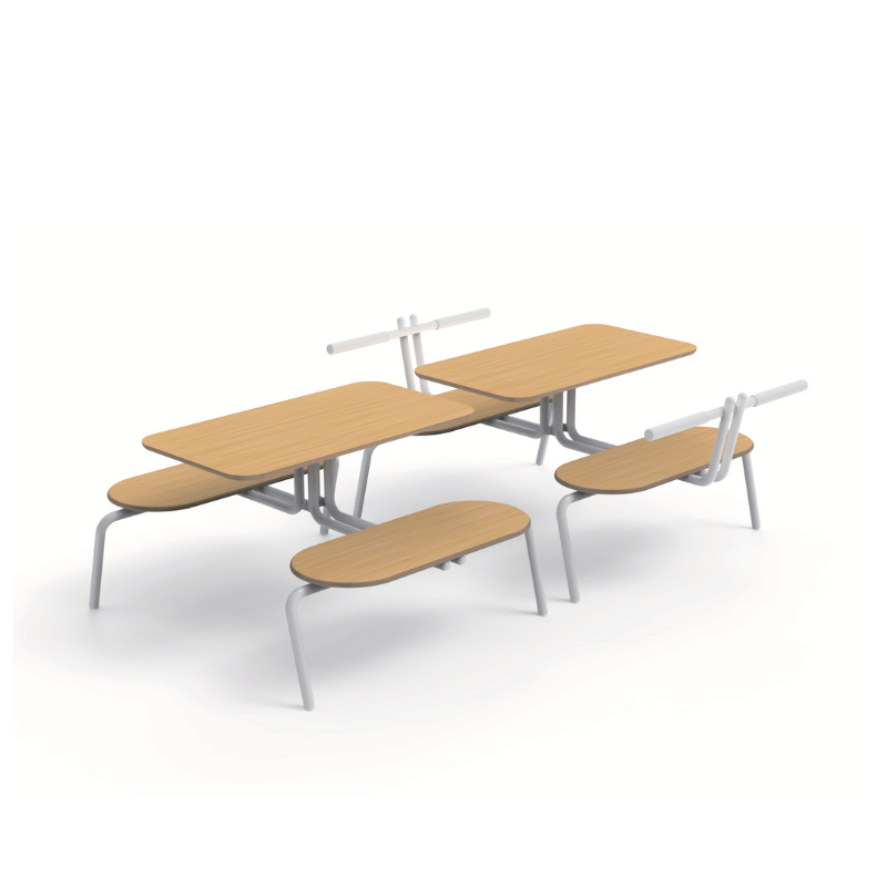 Set mobilier cantină pentru 4 elevi [NatureFlow]