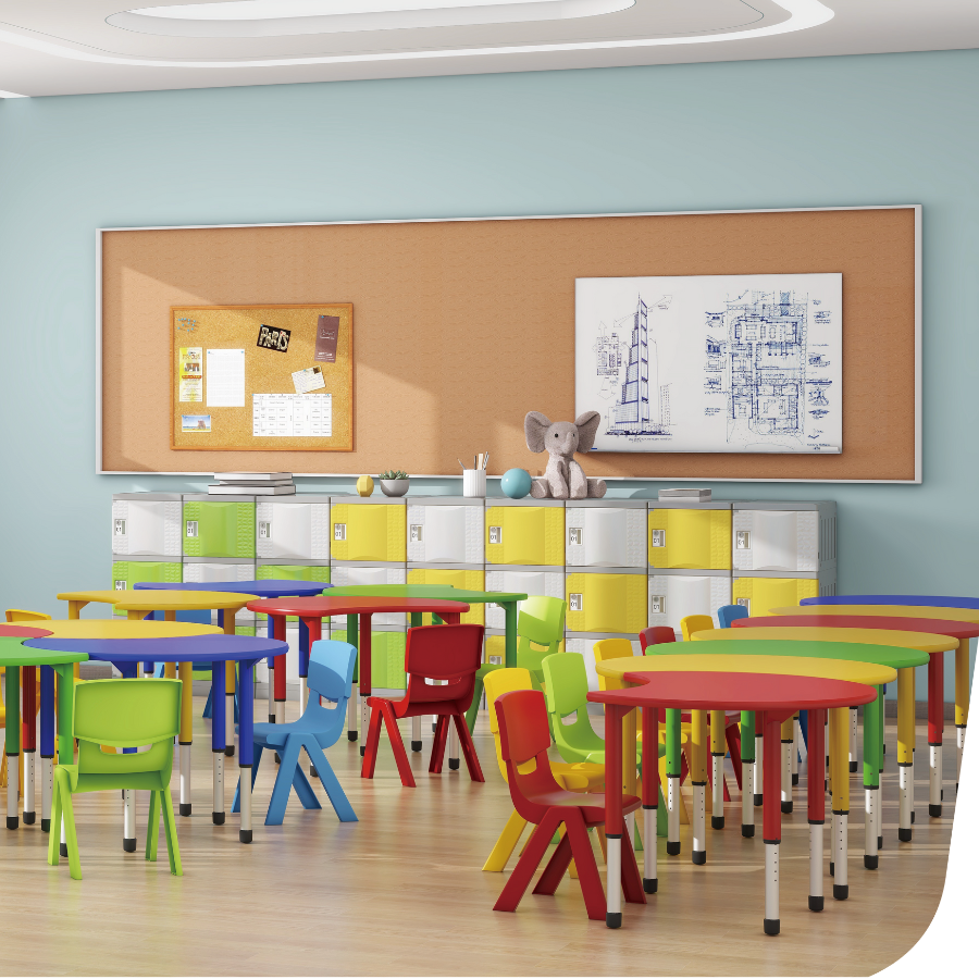 Masă reglabilă pentru grădiniță și clase primare – model KidsLearn