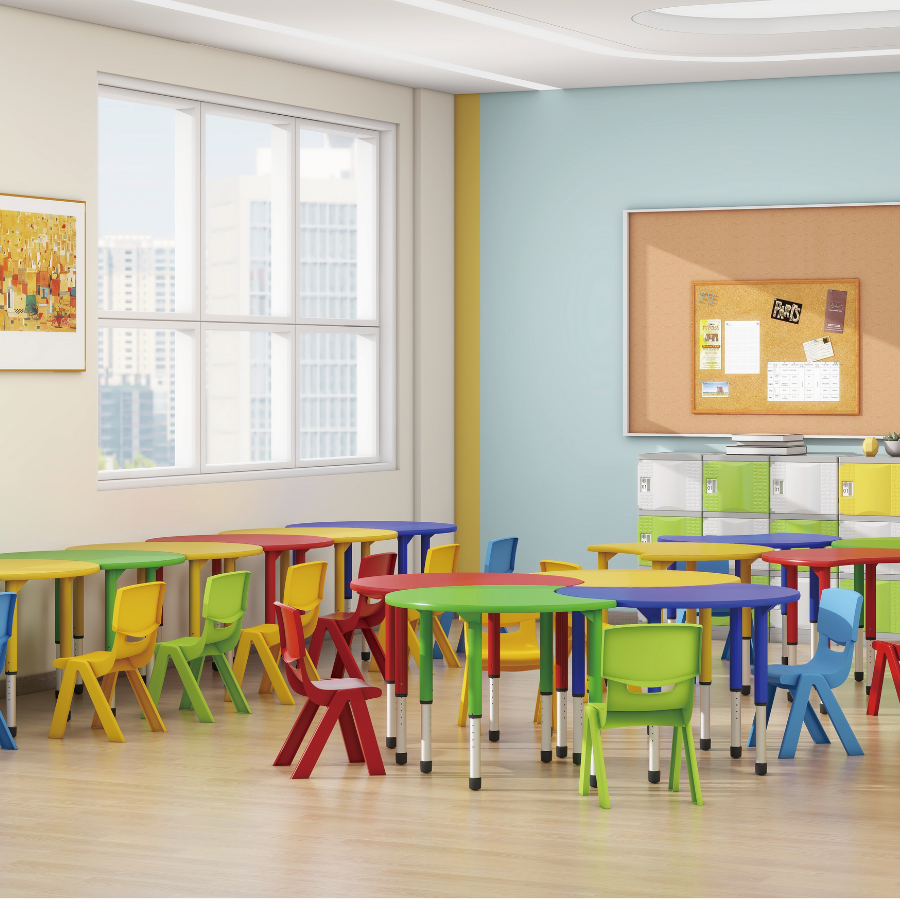 Masă reglabilă pentru grădiniță și clase primare – model KidsLearn