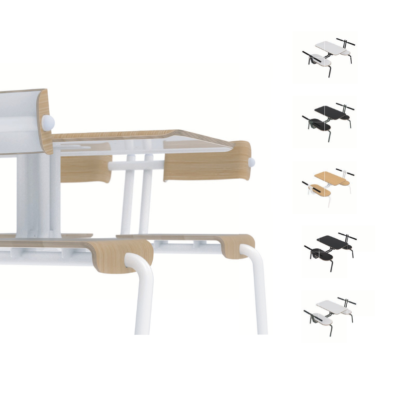Set mobilier cantină pentru 4 elevi [NatureFlow]