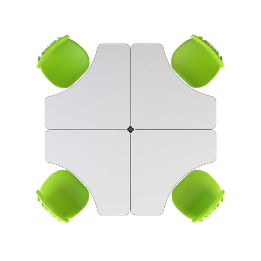 Masă triunghiulară modulară si colaborativă Esco Flexus Triangle Table pentru clasele I-XII