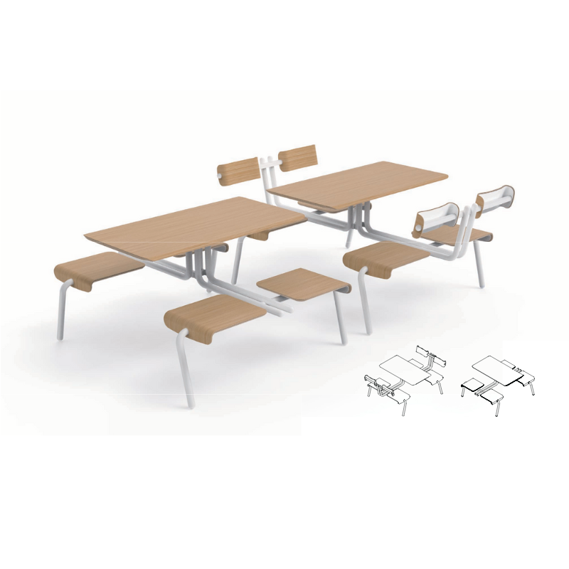 Set mobilier cantină pentru 4 elevi [NatureFlow]