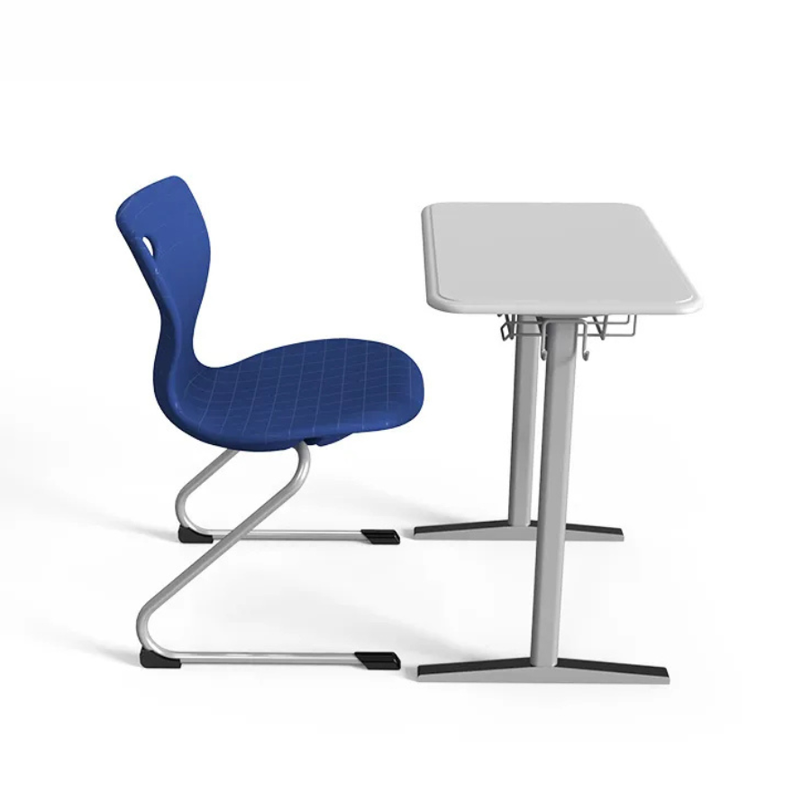 Set ergonomic iStudy ErgoLine – masă și scaun pentru elevi, clasele VII-XII, blat din material compozit turnat