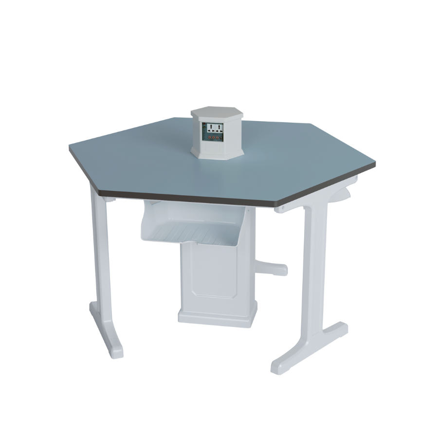 Masă hexagonală HEXA lab pentru laborator chimie, biologie, fizica