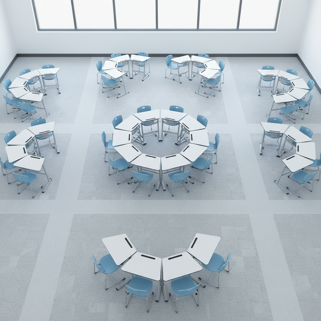 Clasă colaborativă și flexibilă pentru 26 copii