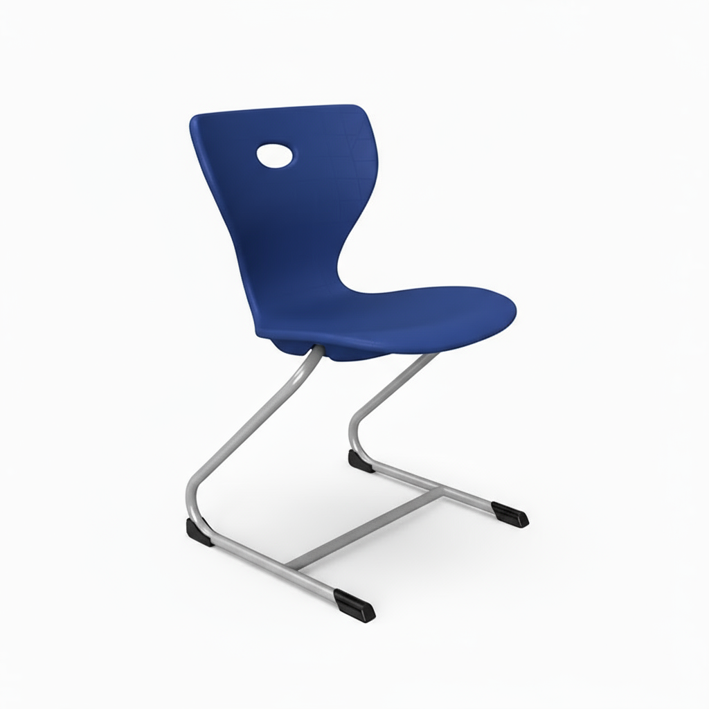 Deep royal blue ergonomic school chair
