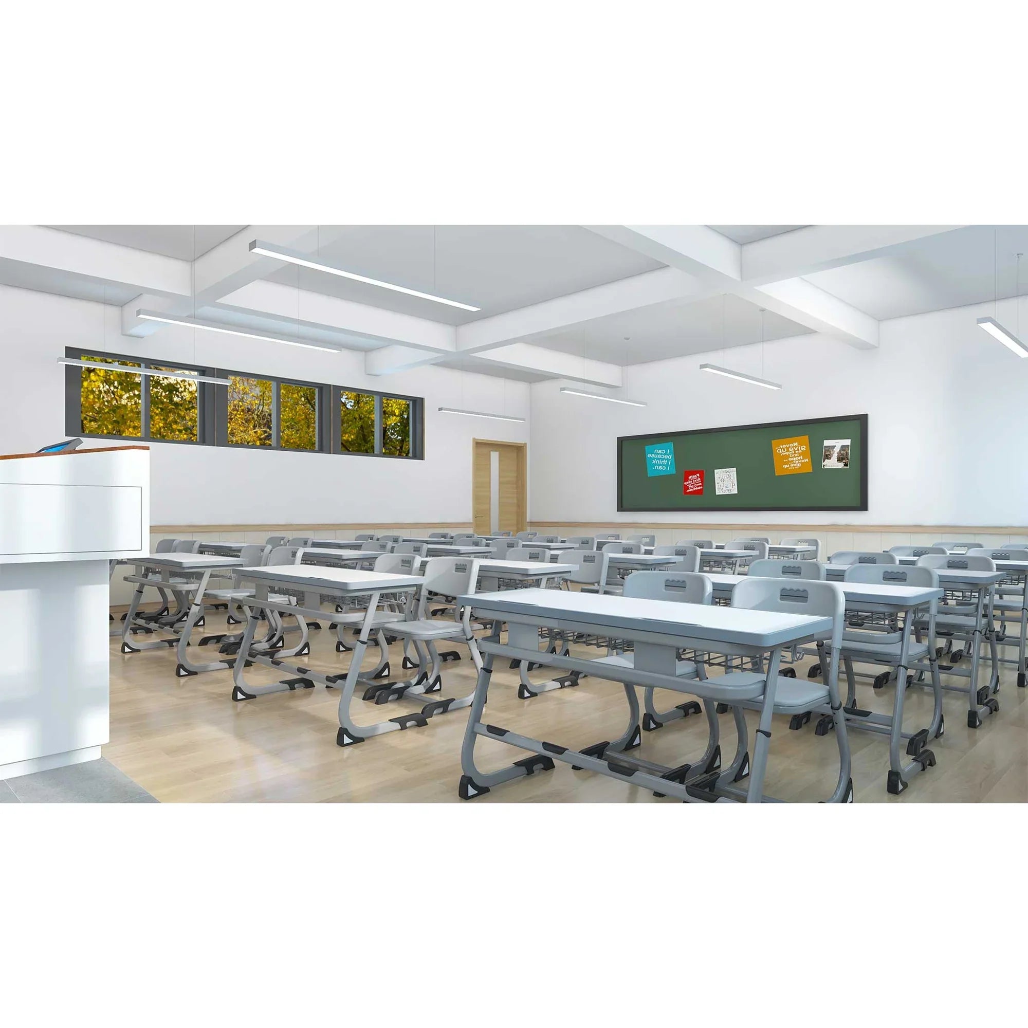 Set mobilier școlar dublu Ergo School 01 reglabil pe înălțime, clasele V–XII