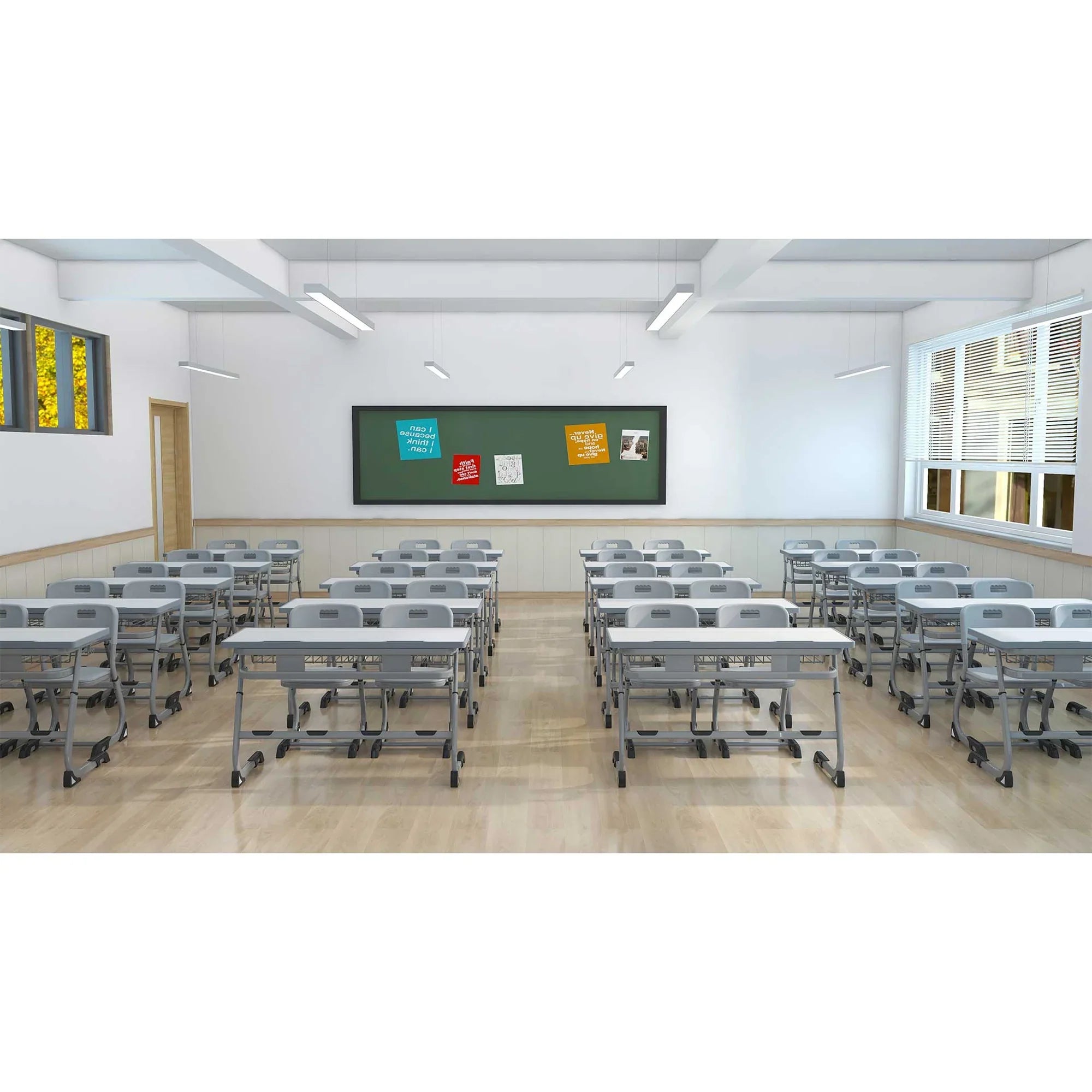 Set mobilier școlar dublu Ergo School 01 reglabil pe înălțime, clasele V–XII
