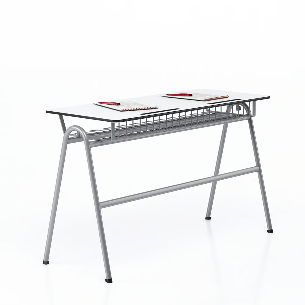 Masă școlară dublă cu blat HPL – design modern și rezistență maximă
