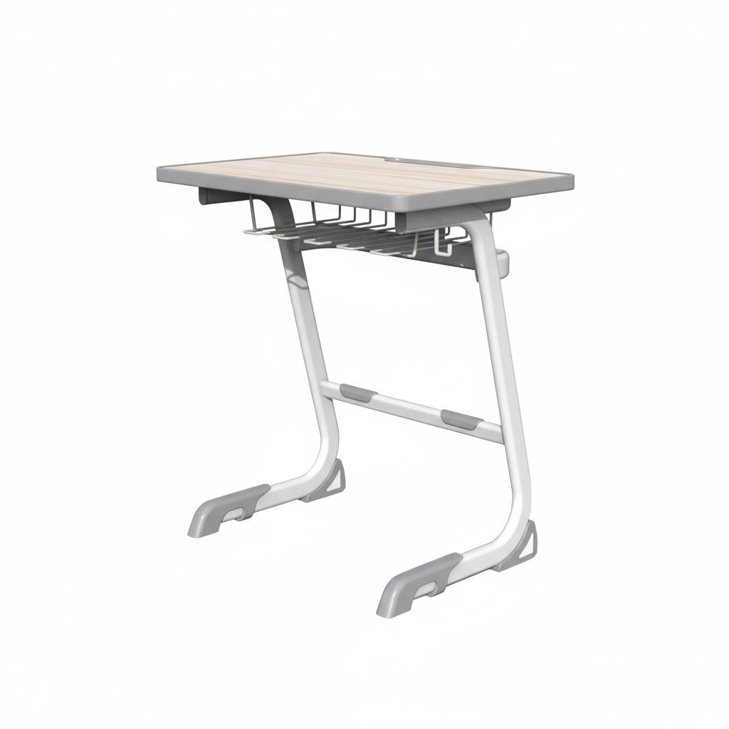 Student Desk on White Background